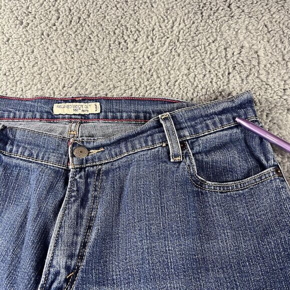 Levis 550 Relaxed Bootcut Jeans Women 16 High Rise Medium Wash Western Casual - Picture 4 of 11